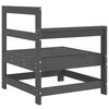 vidaXL Garten-Ecksofas 2 Stk. Grau Massivholz Kiefer