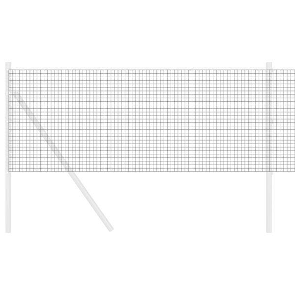 vidaXL Geschwei&szlig;ter Drahtzaun Grau 0,8 x 100 m