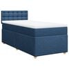 vidaXL Boxspringbett mit Matratze Blau 100x200 cm Stoff