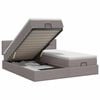 vidaXL Ottoman Bett mit Matratze 2 stk. Taupe 180 x 200 cm Stoff