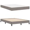 vidaXL Boxspringbett mit Matratze Taupe 140 x 190 cm Stoff