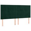 vidaXL Kopfteil Dunkelgr&uuml;n 180x5x118/128 cm Samt