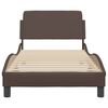 vidaXL Bettgestell "Dover" Braun 90x200 cm Kunstleder