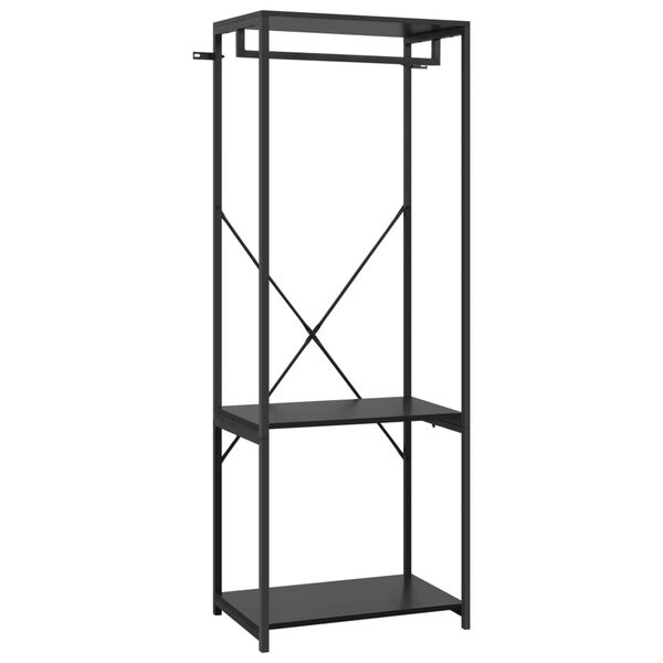 vidaXL Kleiderschrank Schwarz 60x40x167 cm Metall und Holzwerkstoff