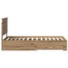 vidaXL Bettrahmen mit Kopfteil Artisan-Eiche 90 x 200 cm Holzwerkstoff