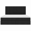 vidaXL Bett mit Stauraum und LED Schwarz 160 x 200 cm Polyester