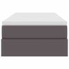 vidaXL Aufbewahrungsbett mit Matratze Grau 90 x 190 cm Kunstleder