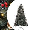 vidaXL K&uuml;nstlicher Weihnachtsbaum Gr&uuml;n 150 cm PVC, Plastik und Stahl