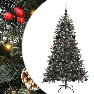 vidaXL K&uuml;nstlicher Weihnachtsbaum Gr&uuml;n 150 cm PVC, Plastik und Stahl