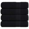 vidaXL Badet&uuml;cher FROGN 4 Stk. Schwarz 100x150 cm 360 g/m&sup2;
