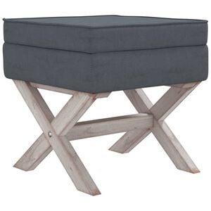 vidaXL Hocker mit Stauraum Dunkelgrau 45x45x49 cm Samt