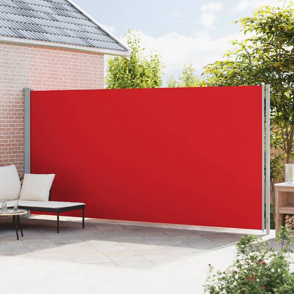 vidaXL Seitenmarkise Ausziehbar 220x600 cm Rot
