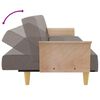 vidaXL Schlafsofa mit Armlehnen Taupe Stoff