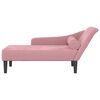 vidaXL Chaiselongue mit Kissen Rosa Samt