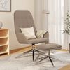vidaXL Relaxsessel mit Hocker Taupe Mikrofasergewebe
