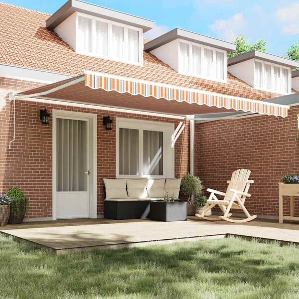 vidaXL Einziehbare Markise Mehrfarbig 450 x 300 cm