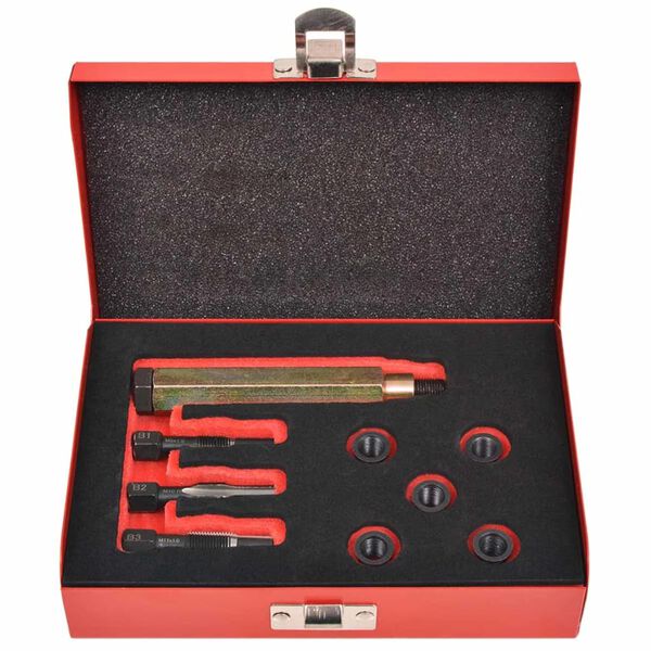 vidaXL Gl&uuml;hkerzengewinde-Reparaturset 9-tlg. M9 x 1,0 mm