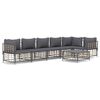 vidaXL 7-tlg. Garten-Lounge-Set mit Kissen Anthrazit Poly Rattan