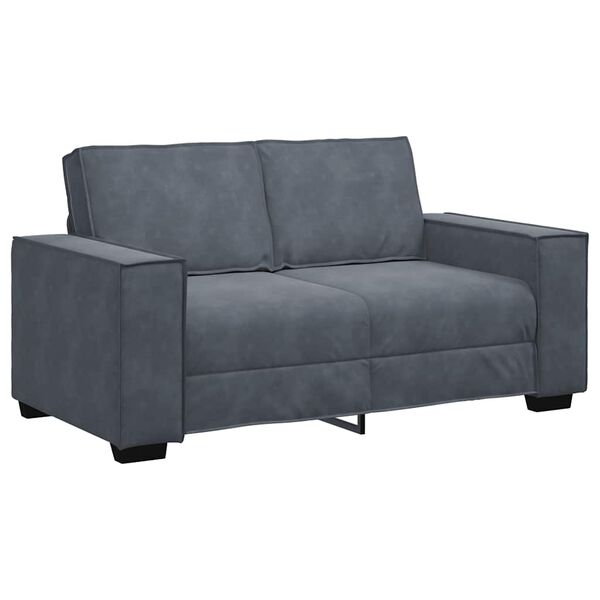 vidaXL 2-Sitzer-Sofa Dunkelgrau 160x78x84 cm Samt