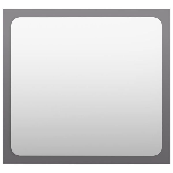 vidaXL Badspiegel Hochglanz-Grau 40x1,5x37 cm Holzwerkstoff