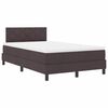 vidaXL Boxspringbett mit Matratze Dunkelbraun 120 x 200 cm Stoff