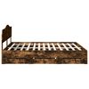 vidaXL Bettrahmen Ger&auml;ucherte Eiche 180 x 200 cm Ingenieurs Holz