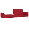 vidaXL Schlafsofa 2-Sitzer mit 2 Kissen Weinrot Samt