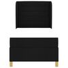 vidaXL Boxspringbett mit Matratze Schwarz 200 x 80 cm Stoff