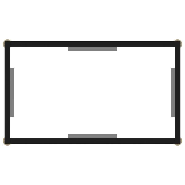 vidaXL Konsolentisch Transparent 60x35x75 cm Hartglas
