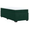 vidaXL Boxspringbett mit Matratze Dunkelgr&uuml;n 80x200 cm Samt