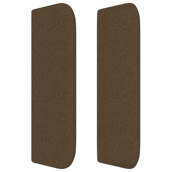 vidaXL Kopfteil mit Ohren Dunkelbraun 183x16x78/88 cm Stoff