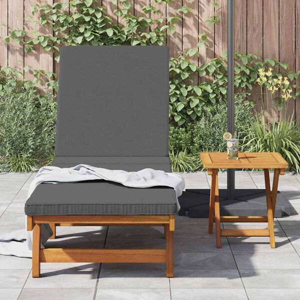vidaXL Sonnenliege mit Kissen Braun 63 x 199 x 85cm Massivholz Akazie