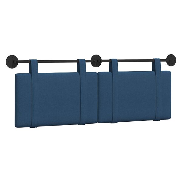vidaXL H&auml;ngevorderseite Wandmontiert Uni Blau 150 x 55 x 5 cm Stoff