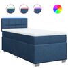 vidaXL Boxspringbett mit Matratze Blau 80x200 cm Stoff