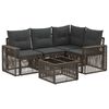 vidaXL Gartensofa-set 5 pcs Grau und Dunkelgrau Poly-Rattan