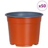 vidaXL Blumentopf 50 pcs Terrakotta &Oslash; 15 x 12,5 cm Kunststoff
