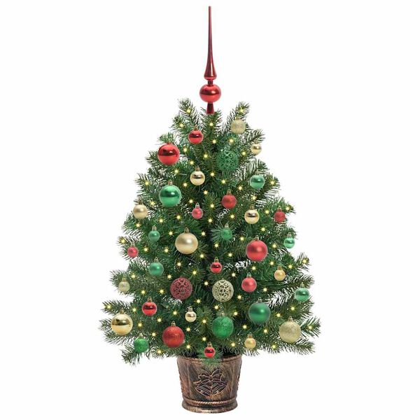 vidaXL K&uuml;nstlicher Weihnachtsbaum mit 150 LEDs Gr&uuml;n 95 cm PE und PVC