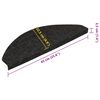 vidaXL Stufenmatten Selbstklebend 15 Stk. 65x22,5x3,5 cm Anthrazit