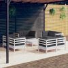 vidaXL 9-tlg. Garten-Lounge-Set mit Anthrazit Kissen Kiefernholz