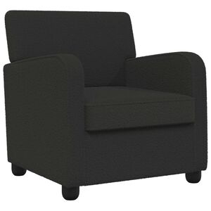 vidaXL Sessel Schwarz Lammfell-Imitat