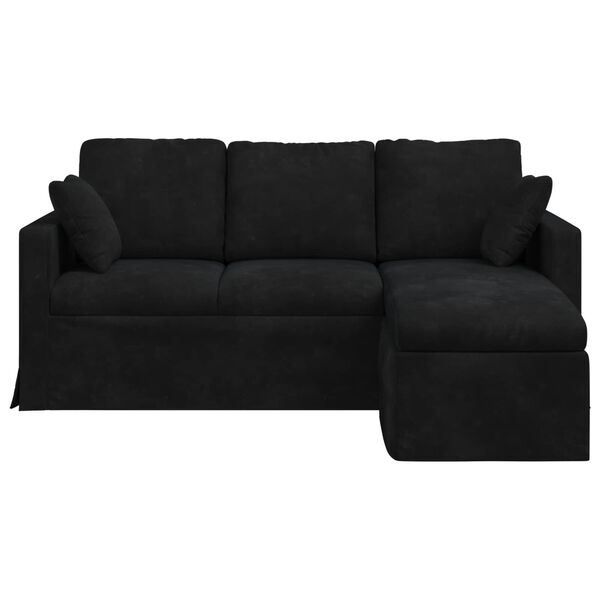 vidaXL Sofa Schwarz Gesamtabmessungen: 178 x 134 x 80 cm (B x T x H)