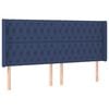 vidaXL Boxspringbett mit Matratze & LED Blau 180x200 cm Stoff