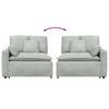 vidaXL Modulares Sofa Endmodul mit Armlehne Kissen Hellgrau 100 cm