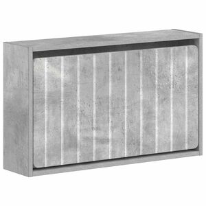vidaXL Wandmontierter Schuhschrank ZWOLLE 71 x 17 x 43 cm Betongrau