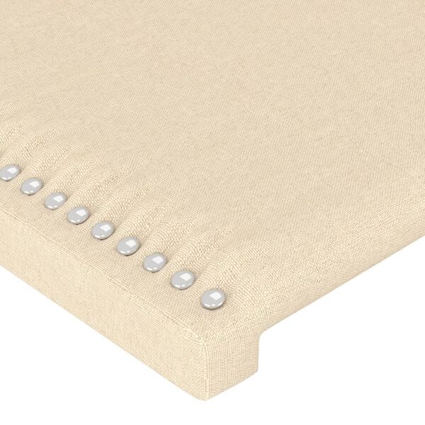 vidaXL Kopfteile Creme 200x5x78/88 cm Stoff