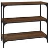 vidaXL B&uuml;cherregal Braun Eichen-Optik 80x33x70,5cm Holzwerkstoff Stahl