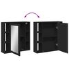 vidaXL Bad-Spiegelschrank Schwarz 60x16x60 cm Holzwerkstoff