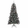 vidaXL K&uuml;nstlicher Weihnachtsbaum Gr&uuml;n 240 cm PVC, Plastik und Stahl