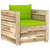 vidaXL 6-tlg. Garten-Lounge-Set mit Kissen Gr&uuml;n Impr&auml;gniertes Holz