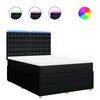 vidaXL Boxspringbett mit Matratze Schwarz 160x200 cm Stoff